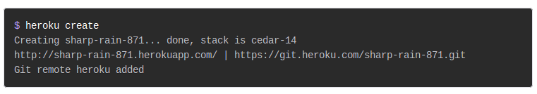 Creating an app using the heroku CLI
